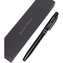 Kişiye Özel Metal Roller Kalem Siyah Tasarım Kutulu