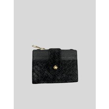 Örgü Desenli Fermuarlı Kartlıklı Cüzdan