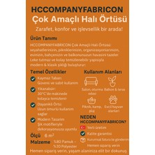 HCCOMPANYFABRİCON MODERN DESENLİ  BEJ-SİYAH HALI ÖRTÜSÜ 6m²