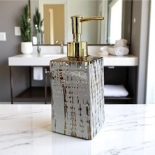 Beyaz Zemin Üzeri Altın Çizgili Lüks Sabunluk – Modern Klasik Şıklık (Gold Başlıklı)