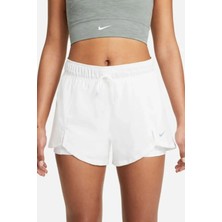 Nike Dri-Fit Flex Essantial 2-In-1 Taytlı Training Beyaz Kadın Spor Şort