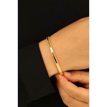 Ajda Tarzı Kelepçe Altın Bilezik CGKKLP0137