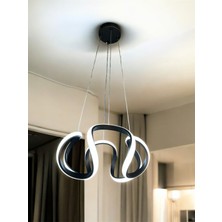 Kraydınlatma Samanyolu Siyah Ultra Süper Beyaz Ledli Sarkıtma Avize (30CM)