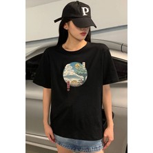 Unisex Neighbor S Ukiyo E Baskılı Kısa Kol T-Shirt