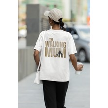 Zuno Kadın Comfort Fit The Walking Mum Baskılı T-Shirt
