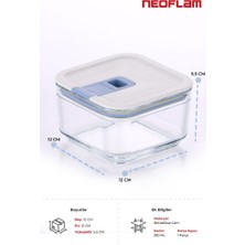 Neoflam Perfect Seal Kare Cam Saklama Kabı 350 ml