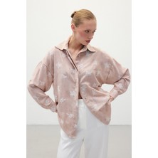 Salaş Nakışlı Gömlek - Pudra