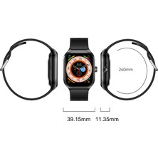 Logia Powerbanklı  Fit7 Akıllı Saat Alüminyum Kasa Spor Silikon Kordon