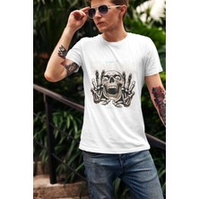 Zuno Erkek Slimfit Eternal Horror Baskılı T-Shirt