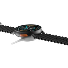 Logia Powerbanklı Active6 Akıllı Saat Yuvarlak Alüminyum Kasa Spor Silikon Kordon