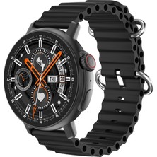 Logia Powerbanklı Active6 Akıllı Saat Yuvarlak Alüminyum Kasa Spor Silikon Kordon