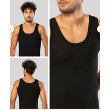 Erkek Siyah Atlet-3 Adet-Pamuk