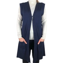 Kadın Günlük Uzun Penye Yelek