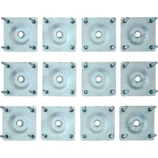 10 cm Mobilya Kanepe Koltuk Baza Yatak Çekyat Yükseltme Ayağı M8 Bağlantı Aparatlı Metal Ayaklar (12 Adet)