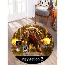 God Of War Ps2 CD Tasarımlı Halı – Kaymaz Taban, Süngerli Yüzey, Makinede Yıkanabilir