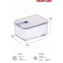 Neoflam Perfect Seal Derin Cam Saklama Kabı 1100 ml