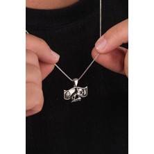 925 Ayar Gümüş Osmanlı Devleti Arması Üç Hilal Bozkurt Erkek Kolye