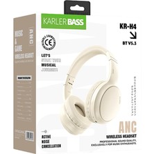 Karler Bass Krh4 Anc Kablosuz Kulak Üstü Kulaklık - Beyaz