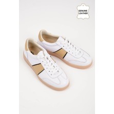 Mio Gusto Emilia Hakiki Deri Beyaz Renk Kadın Spor Ayakkabı