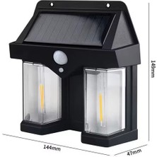 Fithome OR-228 2 Watt Hareket Sensörlü Su Geçirmez Solar Bahçe Aydınlatma Duvar Lambası