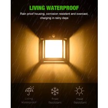 Fithome OR-228 2 Watt Hareket Sensörlü Su Geçirmez Solar Bahçe Aydınlatma Duvar Lambası