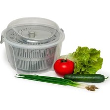 4.4 Litre Büyük Boy Vega Salata Kurutucusu - Sebze Kurutucu - Meyve Kurutucu - Süzgeç - Salata Kurutma Aleti - Pp+ (Yeşil)
