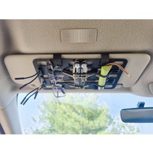 Araç Güneşlik Üstü Molle Panel Organizer | 1 Adet | Metal | Gözlük, Taktik ve Kamp Eşyası Uyumlu