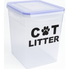 Deembro 5,5 Lt Kedi Kumu Saklama Kabı Saklama Kutusu Hava Almaz Sızdırmaz Contalı Silikonlu Vakumlu
