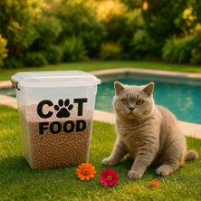 Deembro 10 kg Kedi Mama Saklama Kabı Mama Saklama Kabı Kedi Maması Saklama Kabı Mama Saklama Kutusu büyük boy