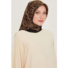 Armine Tivil İpek Eşarp 9213 - 02 Siyah Karışık Desen