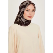 Armine Tivil İpek Eşarp 9255 - 83 Koyu Bordo Karışık Desen
