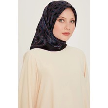 Armine Tivil İpek Eşarp 9213 - 80 Siyah Karışık Desen