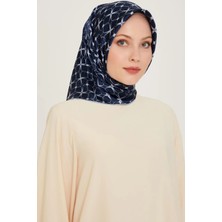 Armine Tivil İpek Eşarp 9207 - 33 Lacivert Karışık Desen