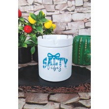 Coquette Salty Vibes Yaz Temalı Baskılı Seramik Kapaklı Kokusuz Küllük