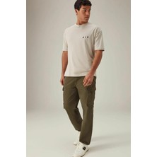 Süperlife Erkek Bisiklet Yaka Slim Fit Air Baskılı Tişort SPR21Y23