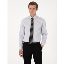 Pierre Cardin Erkek Gri %100 Pamuk Slim Fit Uzun Kollu Basic Gömlek 50305127-VR024