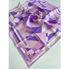 Levidor Tivil Saf Ipek Eşarp 48994 Pembe Karışık Desen