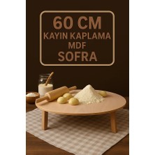 Katlanabilir 60 cm Hamur Açma Sofrası – Doğal Görünümlü Kayın Kaplama Mdf