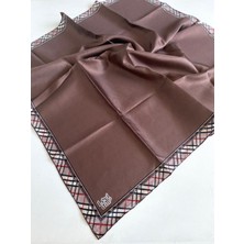 Levidor Tivil Saf Ipek Eşarp 49253 Kahve Karışık Desen