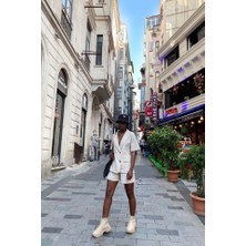 Fy Butik Bej Ceket ve Şort Takım