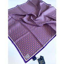 Levidor Tivil Saf Ipek Eşarp 49477 Mor Karışık Desen