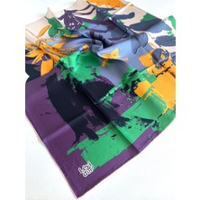 Levidor Tivil Saf Ipek Eşarp 49278 Mürdüm Karışık Desen