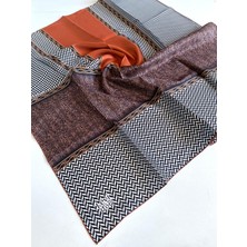 Levidor Tivil Saf Ipek Eşarp 49446 Tarçın Karışık Desen