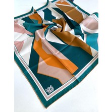 Levidor Tivil Saf Ipek Eşarp 49394 Yeşil Karışık Desen