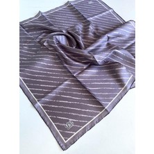 Levidor Tivil Saf Ipek Eşarp 49367 Lila Karışık Desen