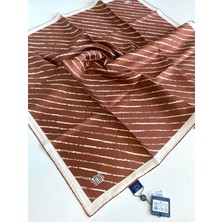 Levidor Tivil Saf Ipek Eşarp 49369 Taba Karışık Desen