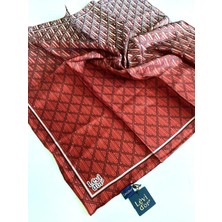 Levidor Tivil Saf Ipek Eşarp 49461 Kırmızı Karışık Desen