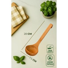3’lü %100 Doğal Bambu Servis Seti – Kepçe, Sos ve Servis Kaşığı