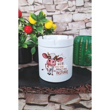 Hey! Keep Your Baskılı Seramik Kapaklı Kokusuz Küllük