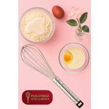 1 Adet 31 cm Kalın Saplı Paslanmaz Çelik Lüks Çırpıcı, Kek Pasta Yapımı Için Kullanışlı, Ergonomik